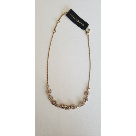 Givenchy Jewelry - NEW $68 GIVENCHY MIXED GOLD TONE METALL CRYSTAL FRONTAL NECKLACE